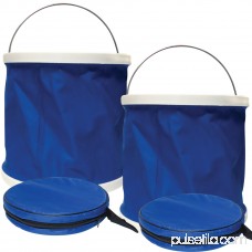 Evelots 2 Collapsible Bucket Water Carrier Container Bags,Camping,Hiking Travel